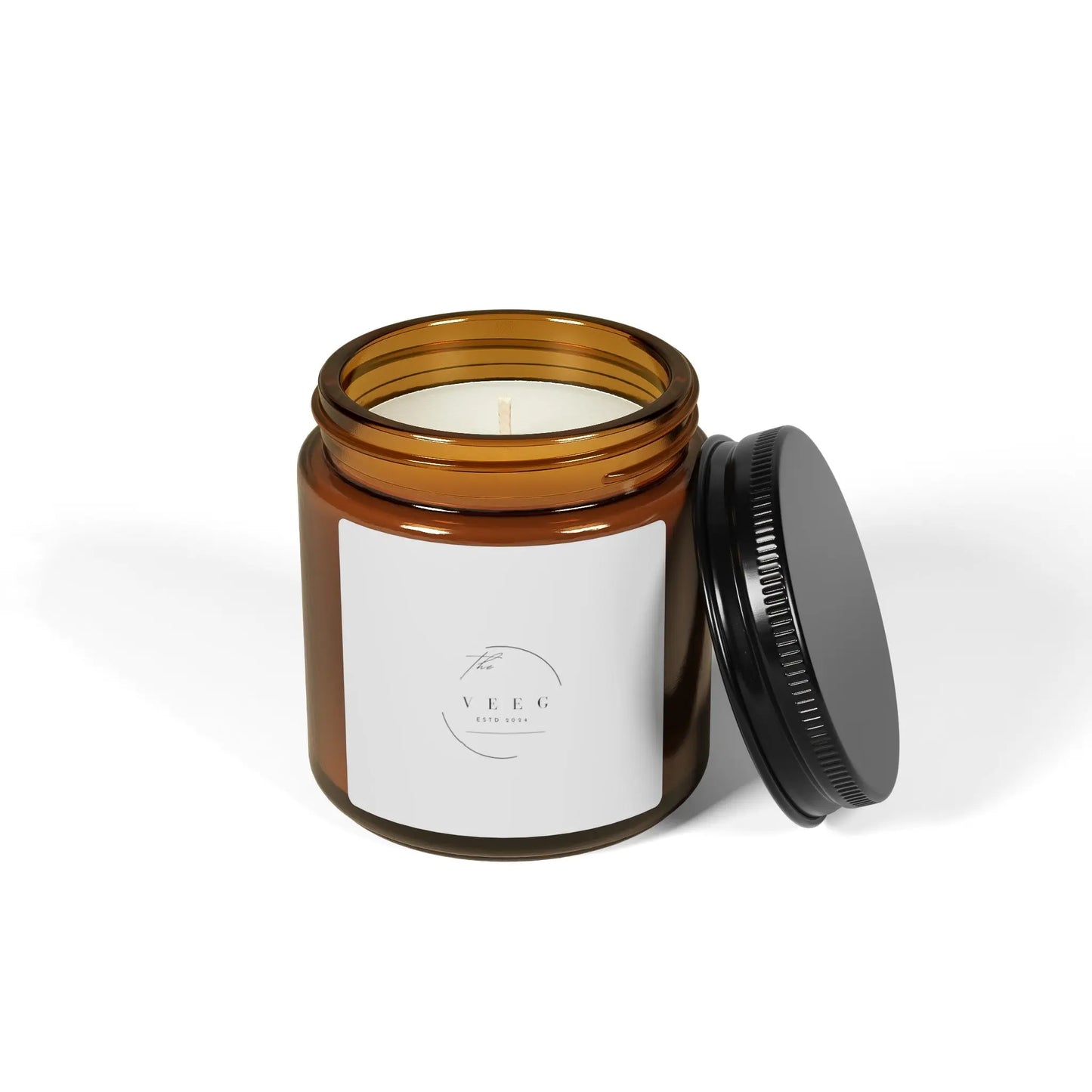 Scented Soy Candle (Multi-Size, Amber Jar)